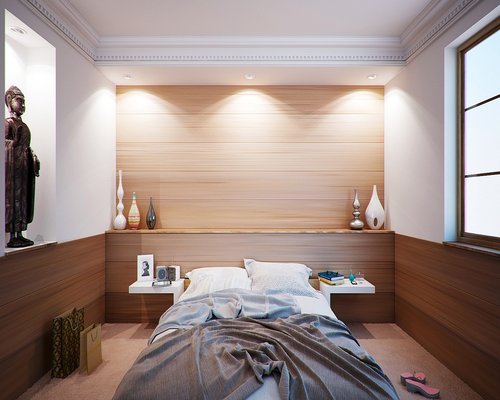 Minimalist clean bedroom design emphasizing tranquility and restorative rest